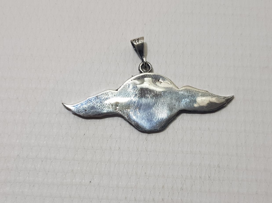 ESKİ RUNİK TÜRKÇE YAZILI GÜMÜŞ KOLYE UCU