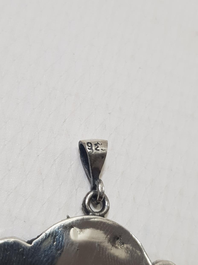 ESKİ RUNİK TÜRKÇE YAZILI GÜMÜŞ KOLYE UCU