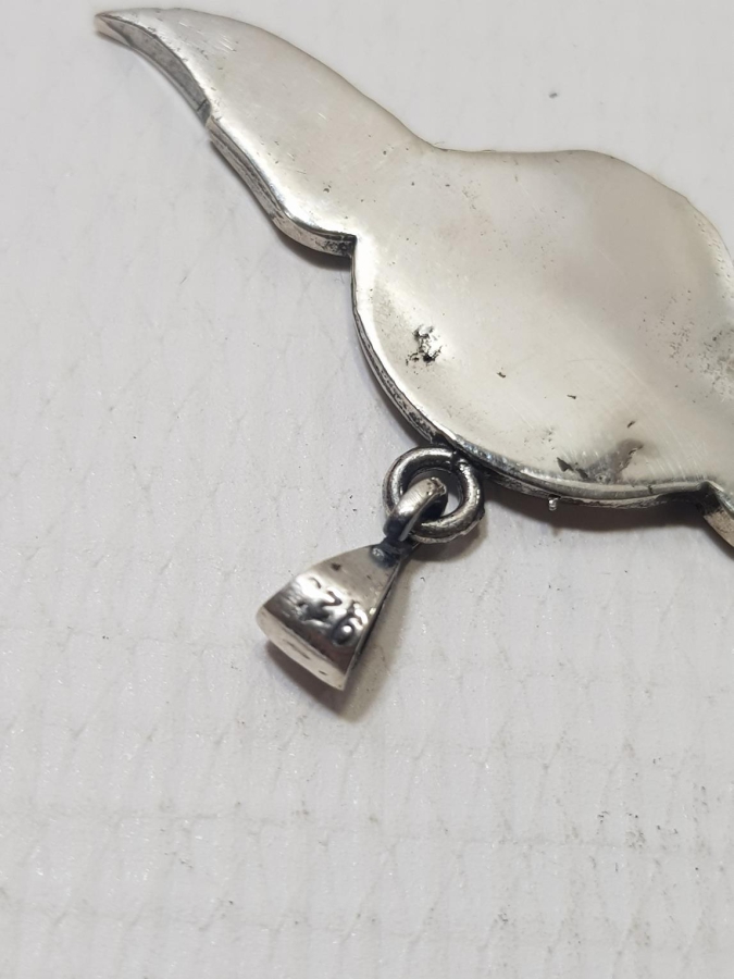 ESKİ RUNİK TÜRKÇE YAZILI GÜMÜŞ KOLYE UCU