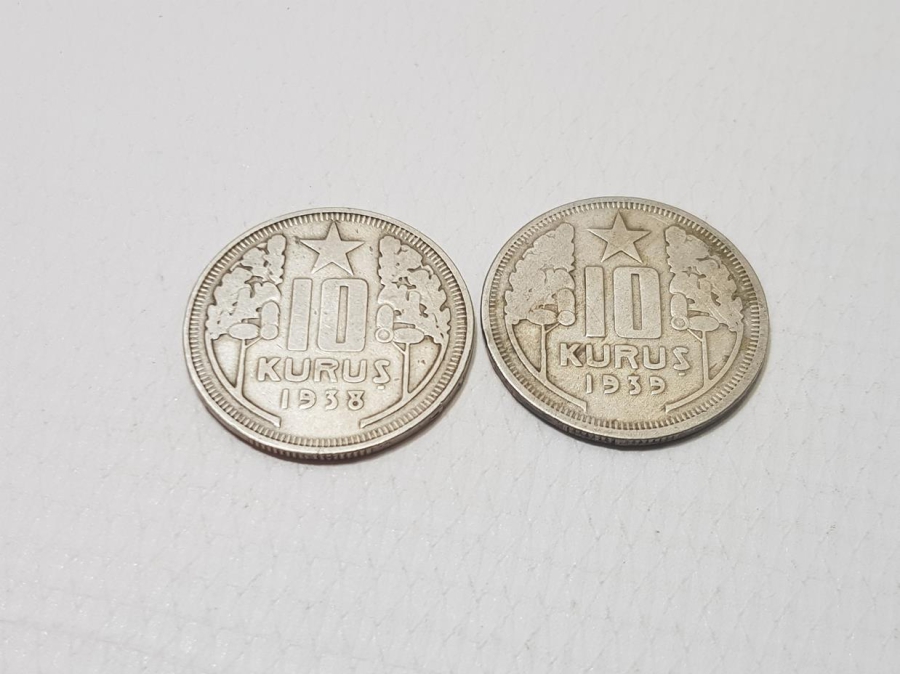 1938-1939 TARİHLİ 10 KURUŞLAR