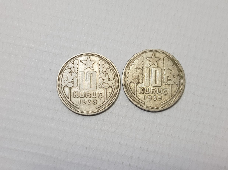 1938-1939 TARİHLİ 10 KURUŞLAR