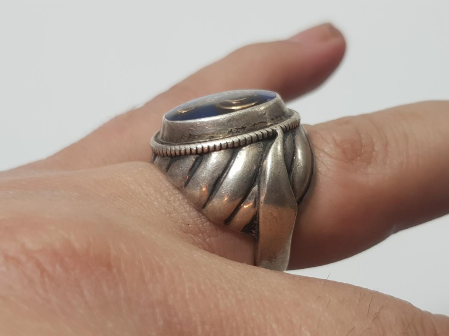 SARIK FORMLU OSMANLI TUĞRALI GÜMÜŞ YÜZÜK