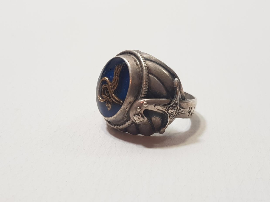 SARIK FORMLU OSMANLI TUĞRALI GÜMÜŞ YÜZÜK