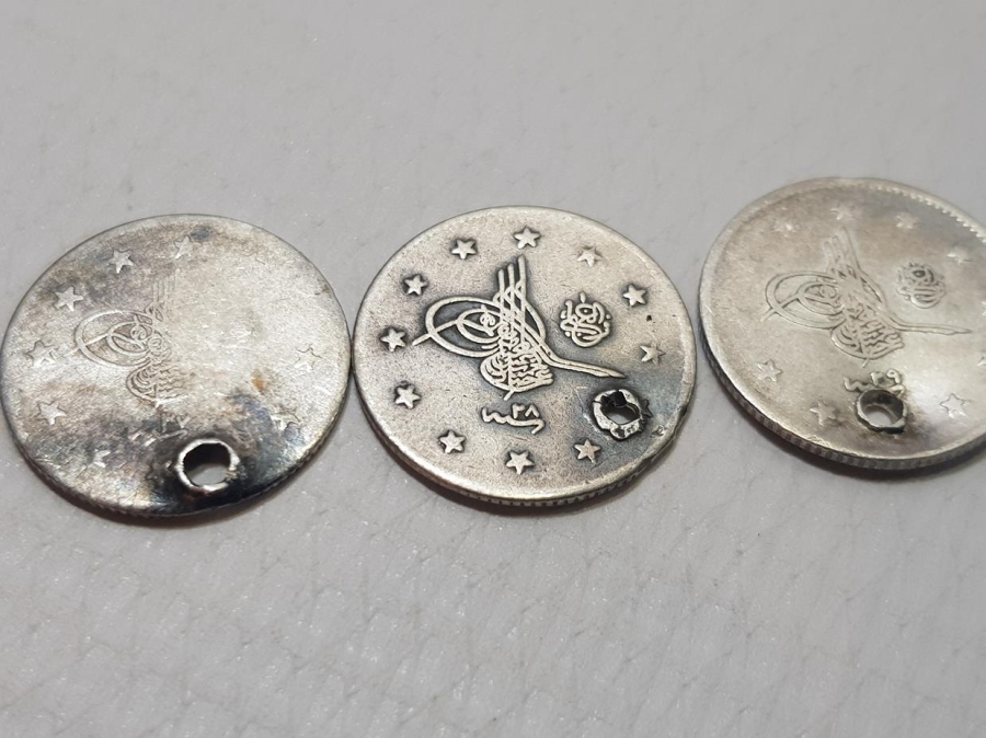 SULTAN ABDULHAMİT DÖNEMİ 3 ADET GÜMÜŞ 2 KURUŞ