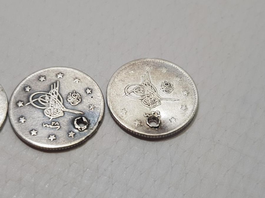 SULTAN ABDULHAMİT DÖNEMİ 3 ADET GÜMÜŞ 2 KURUŞ