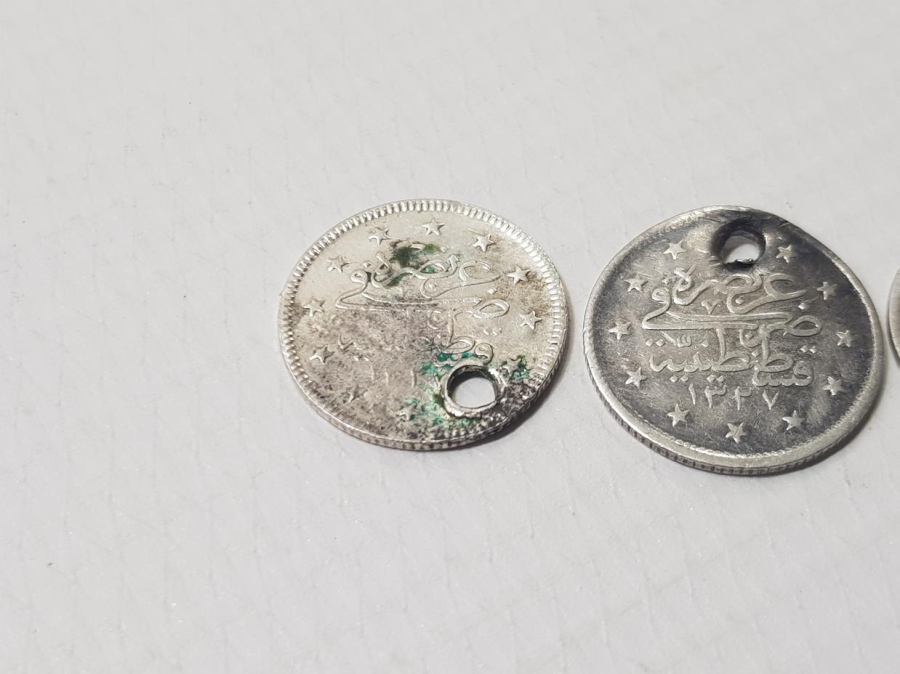 SULTAN MEHMED REŞAD DÖNEMİ 3 ADET GÜMÜŞ 2 KURUŞ