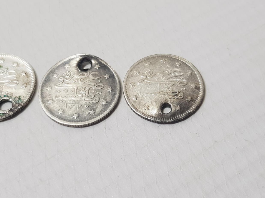 SULTAN MEHMED REŞAD DÖNEMİ 3 ADET GÜMÜŞ 2 KURUŞ