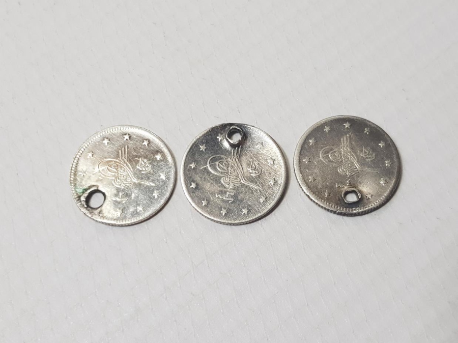 SULTAN MEHMED REŞAD DÖNEMİ 3 ADET GÜMÜŞ 2 KURUŞ