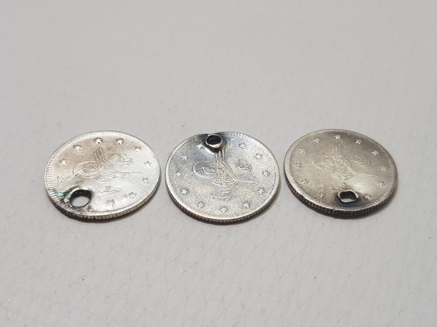 SULTAN MEHMED REŞAD DÖNEMİ 3 ADET GÜMÜŞ 2 KURUŞ