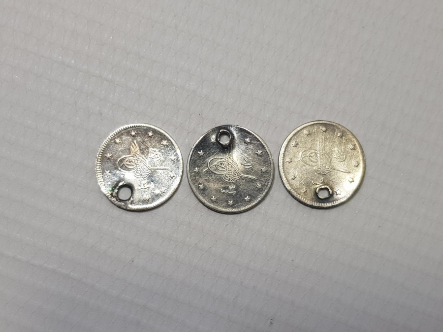 SULTAN MEHMED REŞAD DÖNEMİ 3 ADET GÜMÜŞ 2 KURUŞ