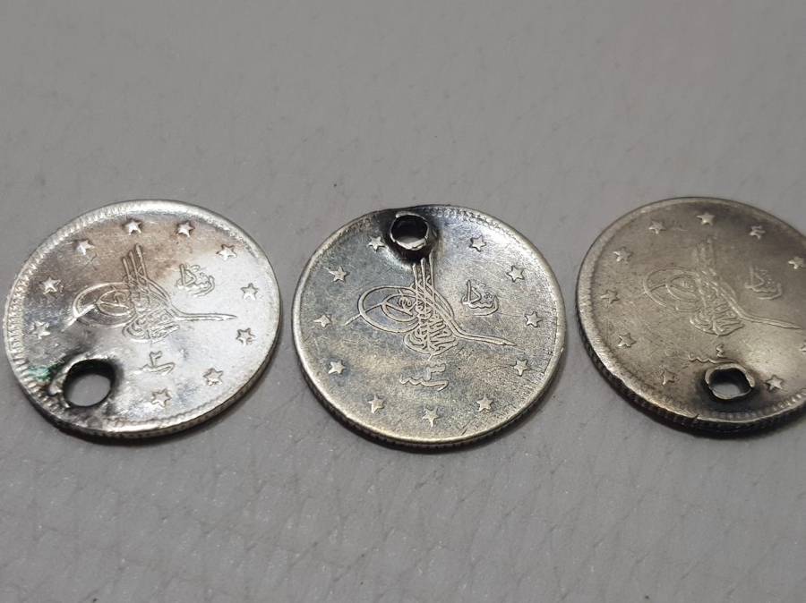 SULTAN MEHMED REŞAD DÖNEMİ 3 ADET GÜMÜŞ 2 KURUŞ