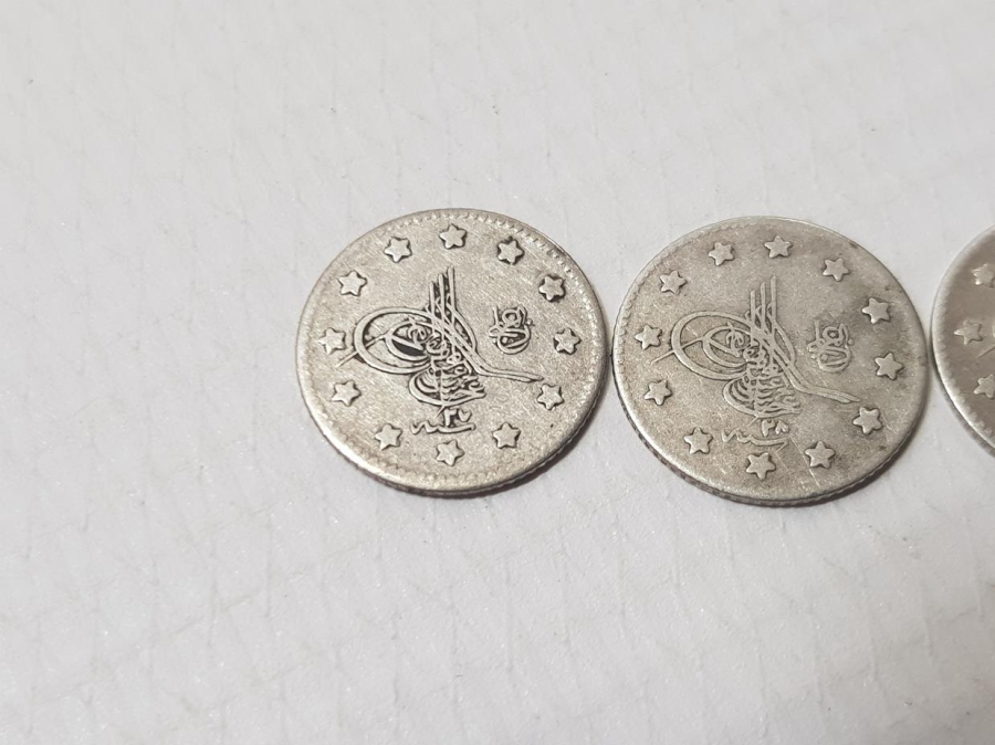 SULTAN ABDULHAMİT DÖNEMİ 3 ADET GÜMÜŞ 1 KURUŞ
