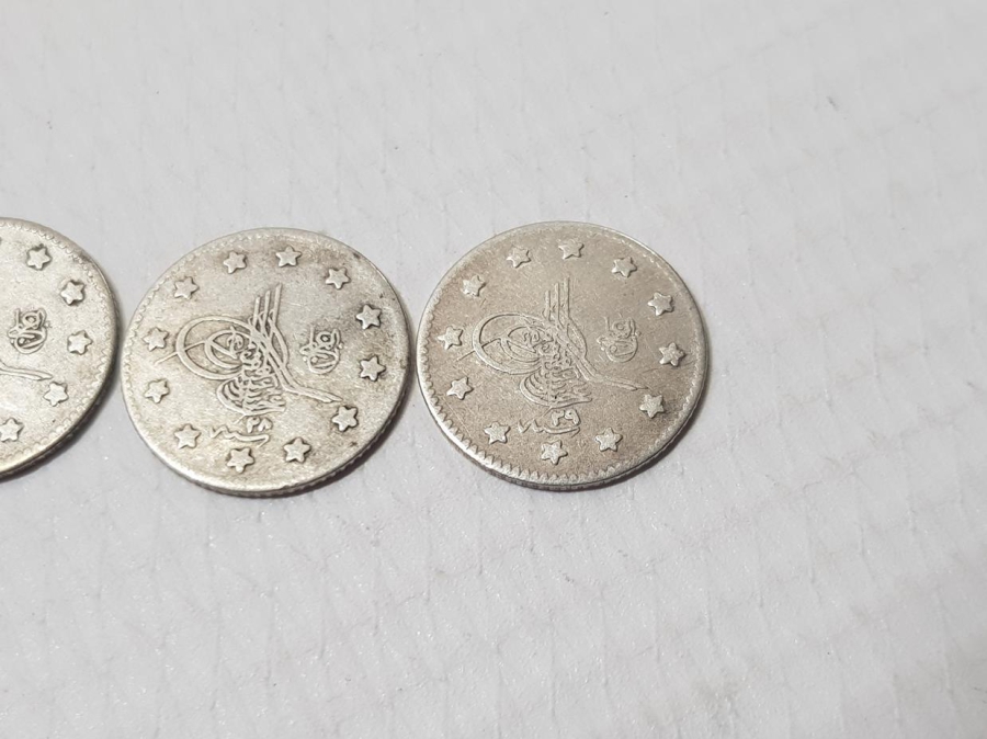 SULTAN ABDULHAMİT DÖNEMİ 3 ADET GÜMÜŞ 1 KURUŞ