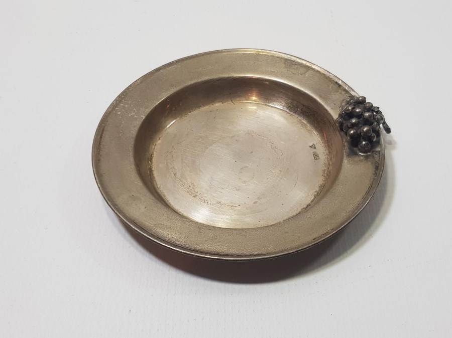 ÜZÜM SALKIMI APLİKELİ GÜMÜŞ ÇEREZLİK