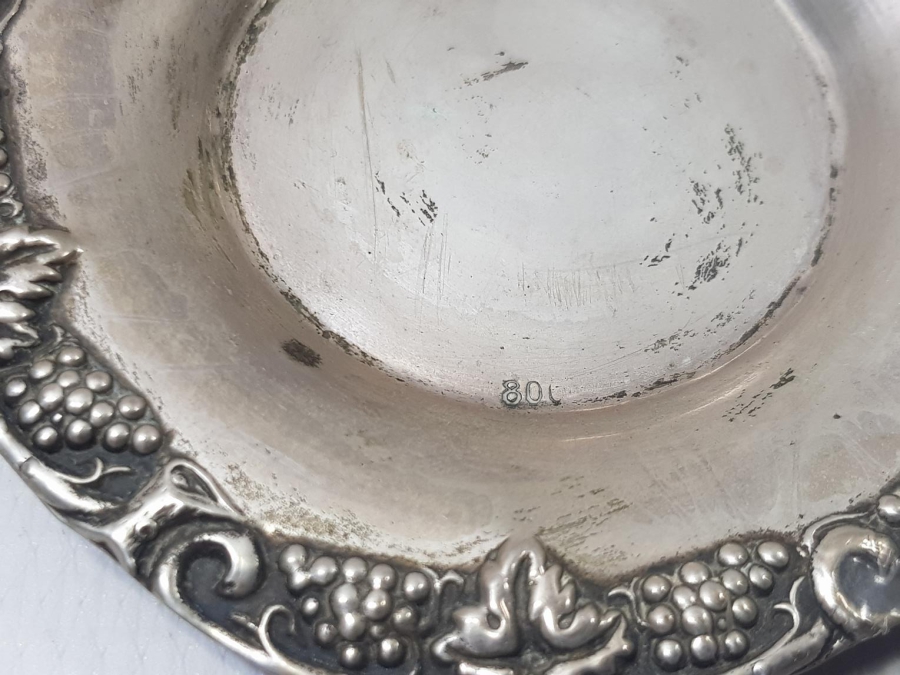 BİR ÇİFT GÜMÜŞ ÇAY TABAĞI