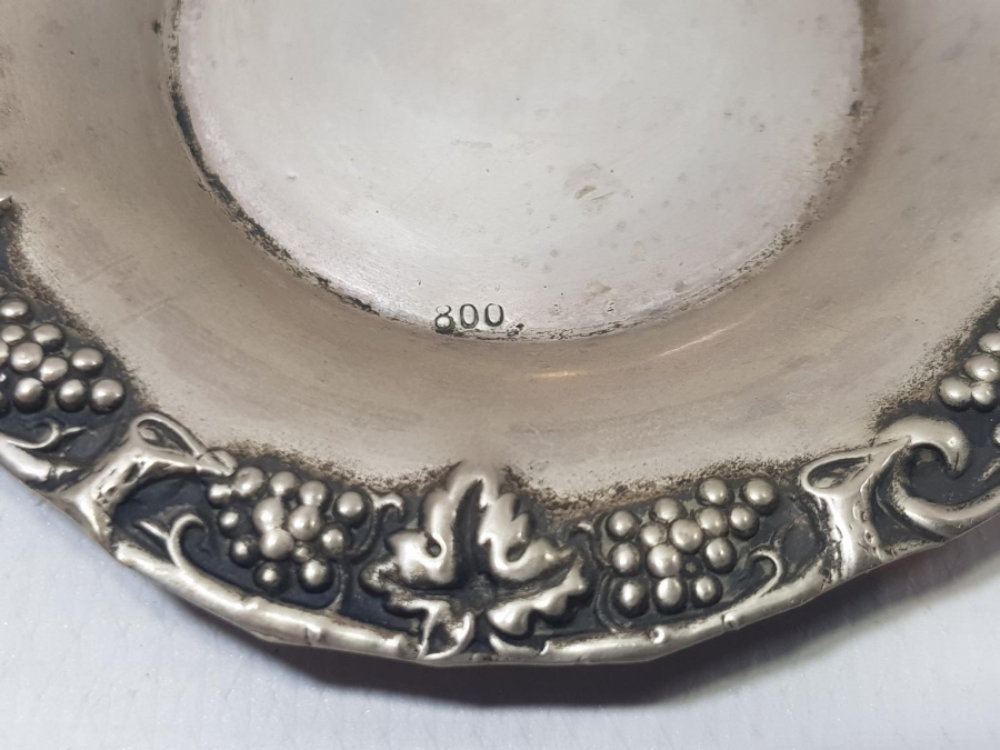 BİR ÇİFT GÜMÜŞ ÇAY TABAĞI