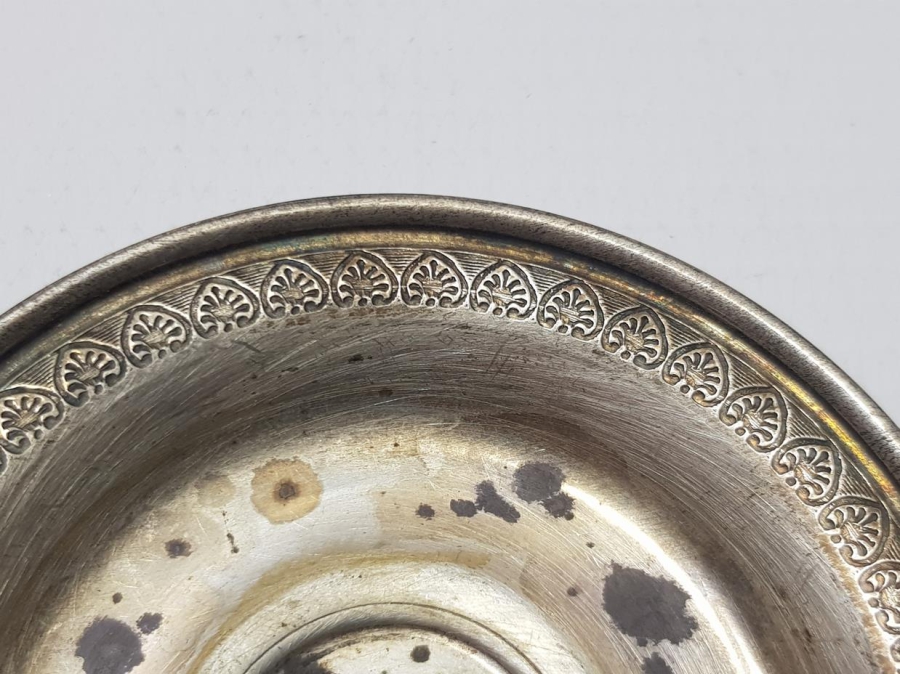 AZNAVUR İŞÇİLİKLİ GÜMÜŞ KAHVE FİNCANI ALTLIĞI