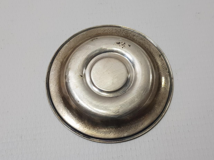 AZNAVUR İŞÇİLİKLİ GÜMÜŞ KAHVE FİNCANI ALTLIĞI