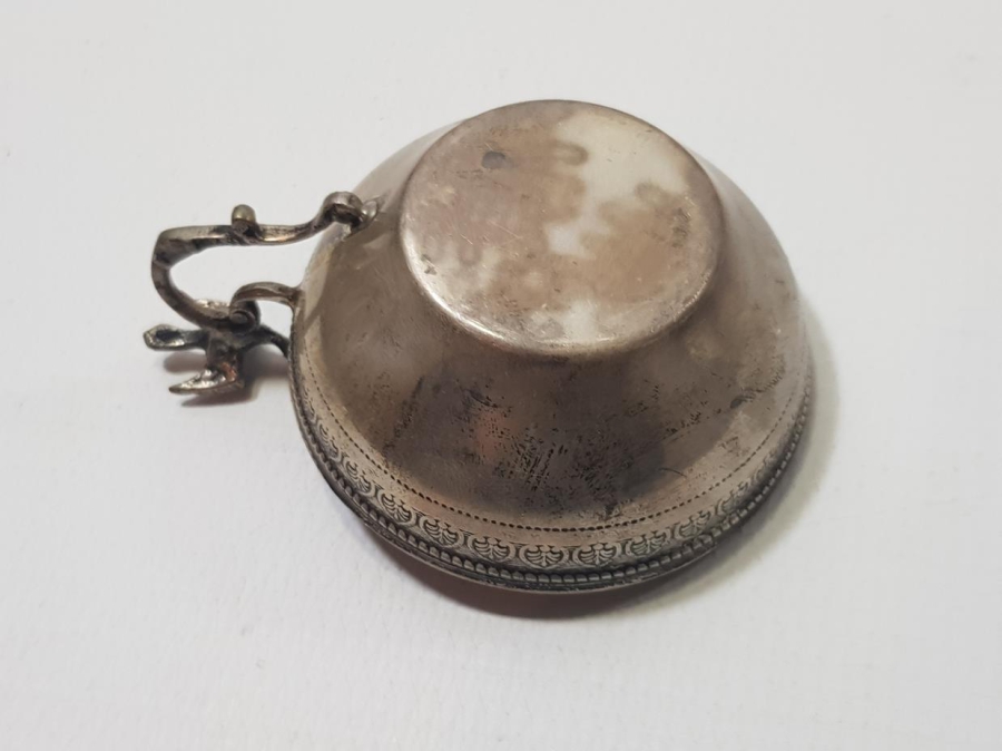 KUŞ APLİKELİ ANTİKA GÜMÜŞ ÇAMÇAK