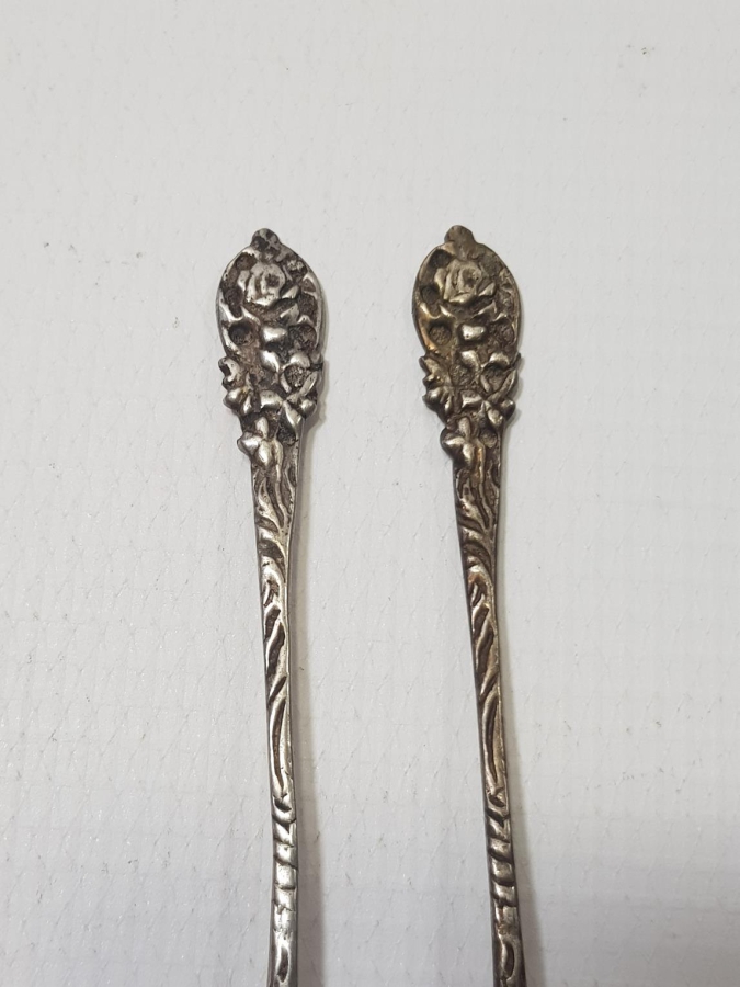 BİR ÇİFT GÜMÜŞ ÇAY KAŞIĞI