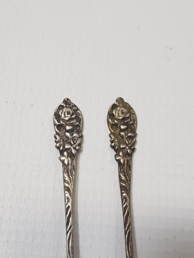 BİR ÇİFT GÜMÜŞ ÇAY KAŞIĞI