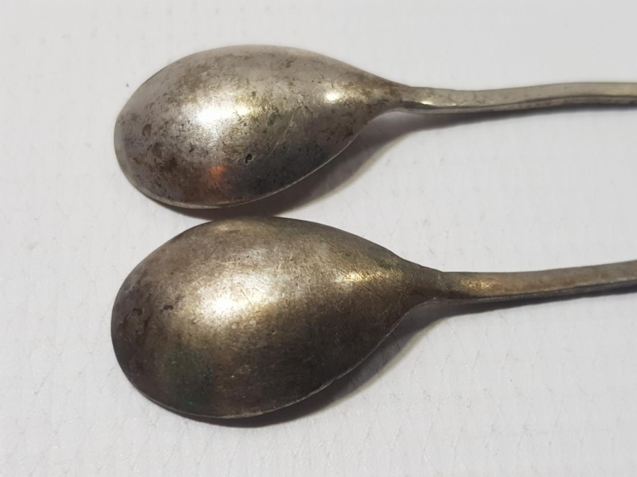 BİR ÇİFT GÜMÜŞ ÇAY KAŞIĞI