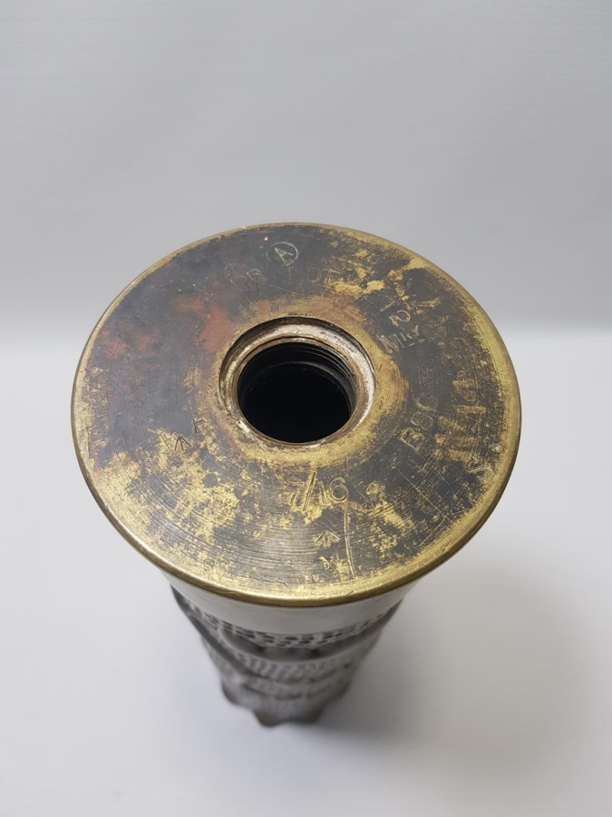 1. DÜNYA SAVAŞI TOP MERMİSİ KOVANINDAN YAPILMIŞ VAZO