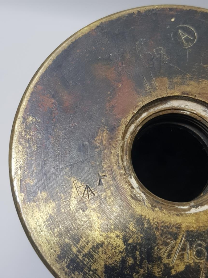 1. DÜNYA SAVAŞI TOP MERMİSİ KOVANINDAN YAPILMIŞ VAZO