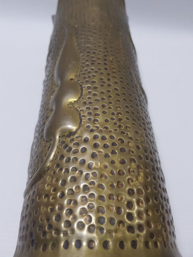 1. DÜNYA SAVAŞI TOP MERMİSİ KOVANINDAN YAPILMIŞ VAZO