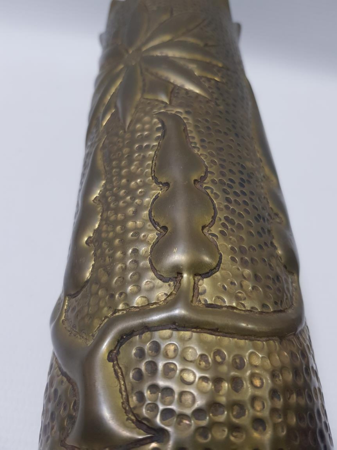 1. DÜNYA SAVAŞI TOP MERMİSİ KOVANINDAN YAPILMIŞ VAZO