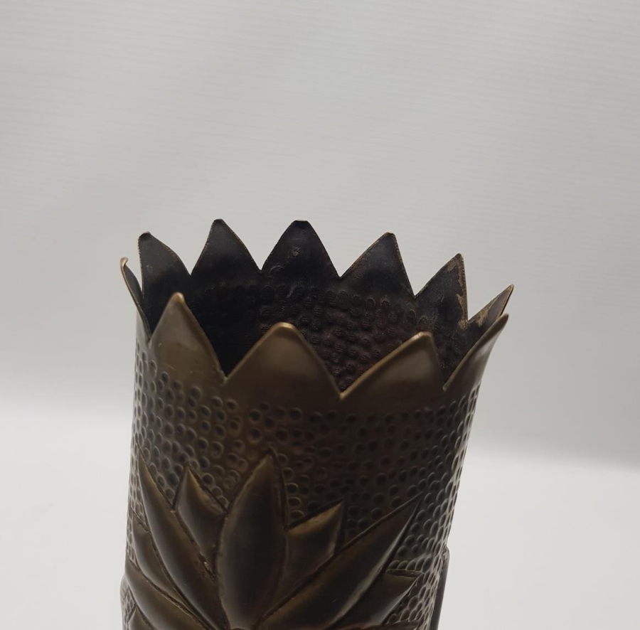 1. DÜNYA SAVAŞI TOP MERMİSİ KOVANINDAN YAPILMIŞ VAZO