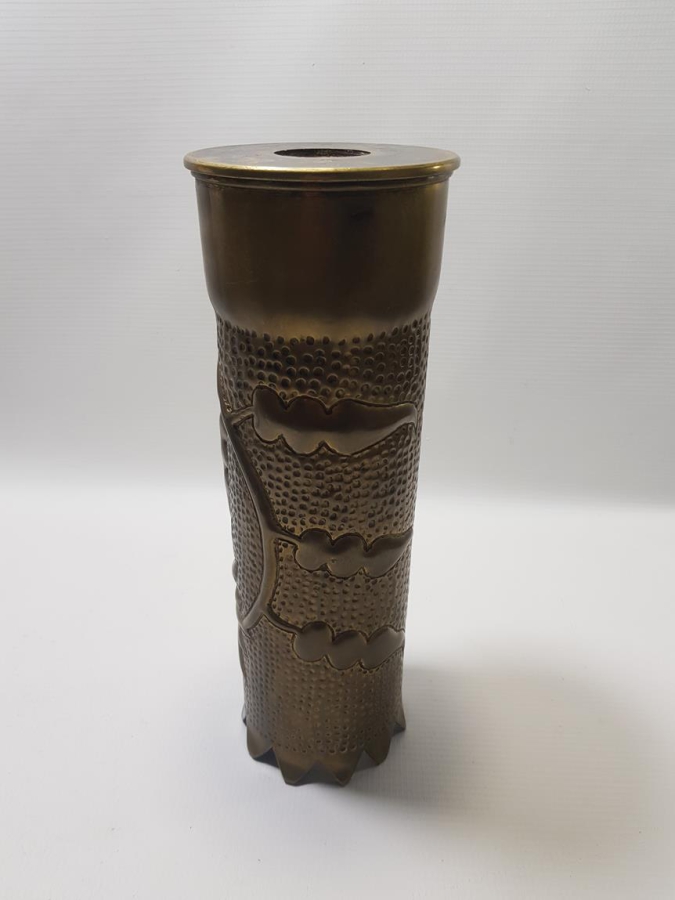 1. DÜNYA SAVAŞI TOP MERMİSİ KOVANINDAN YAPILMIŞ VAZO