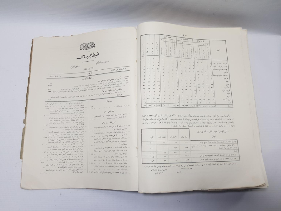 1. DÜNYA SAVAŞI 1916-1917 TARİHLİ 62 ADET MECLİS-İ MEBUSAN TUTANAKLARI