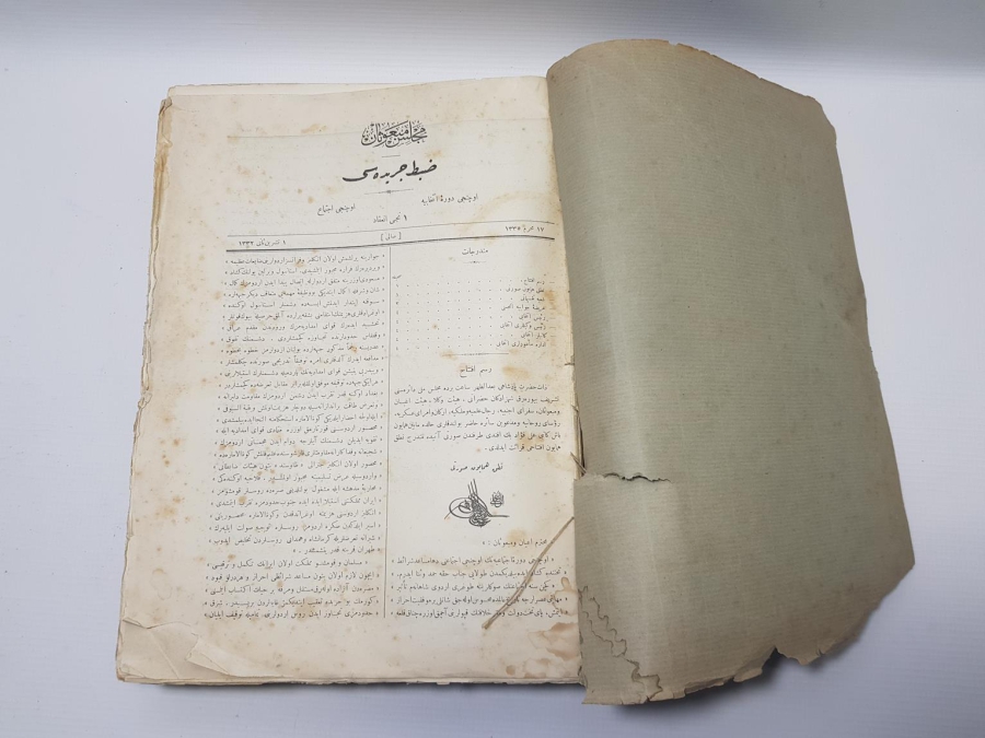 1. DÜNYA SAVAŞI 1916-1917 TARİHLİ 62 ADET MECLİS-İ MEBUSAN TUTANAKLARI