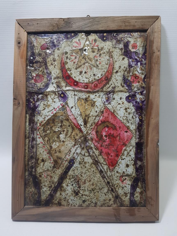 MEŞRUTİYET DÖNEMİ TÜRK BAYRAKLI SANDIK ÖNÜ SÜSÜ