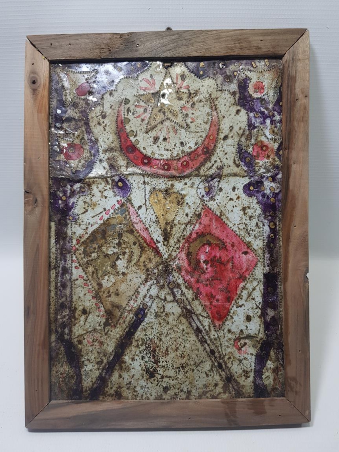 MEŞRUTİYET DÖNEMİ TÜRK BAYRAKLI SANDIK ÖNÜ SÜSÜ