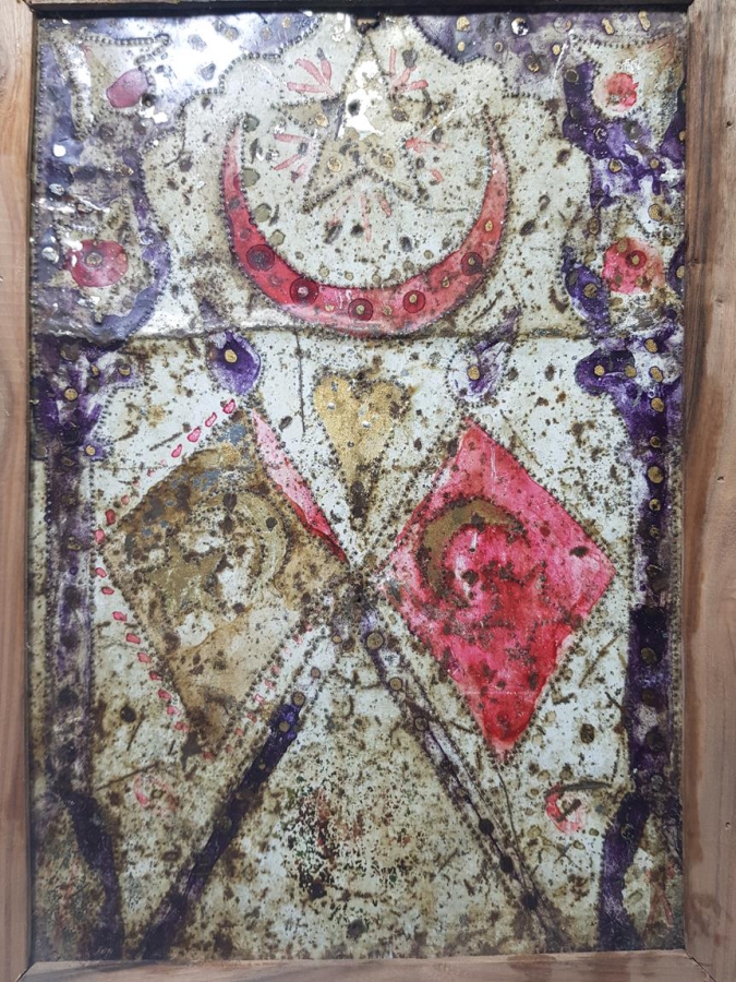 MEŞRUTİYET DÖNEMİ TÜRK BAYRAKLI SANDIK ÖNÜ SÜSÜ