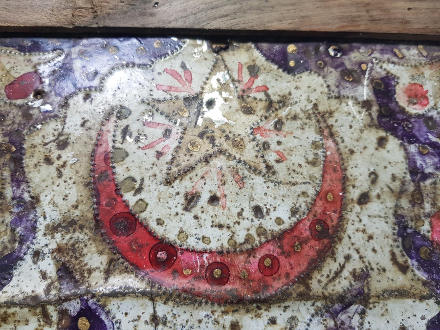 MEŞRUTİYET DÖNEMİ TÜRK BAYRAKLI SANDIK ÖNÜ SÜSÜ