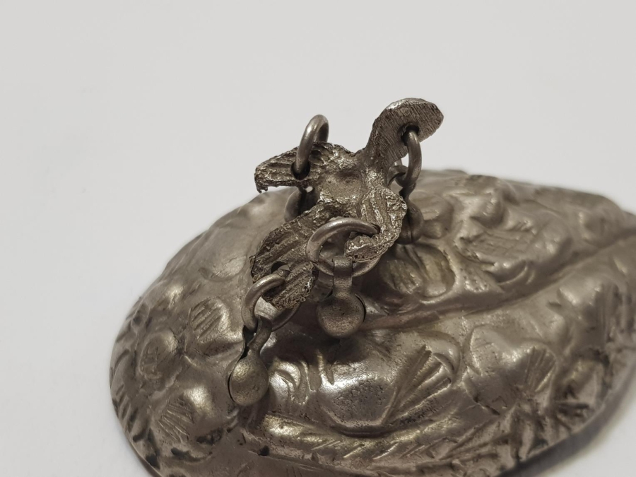 OSMANLI DÖNEMİ ÇOK NADİR DAMGALI VE KUŞ APLİKELİ TOPUK TAŞI ALETİ