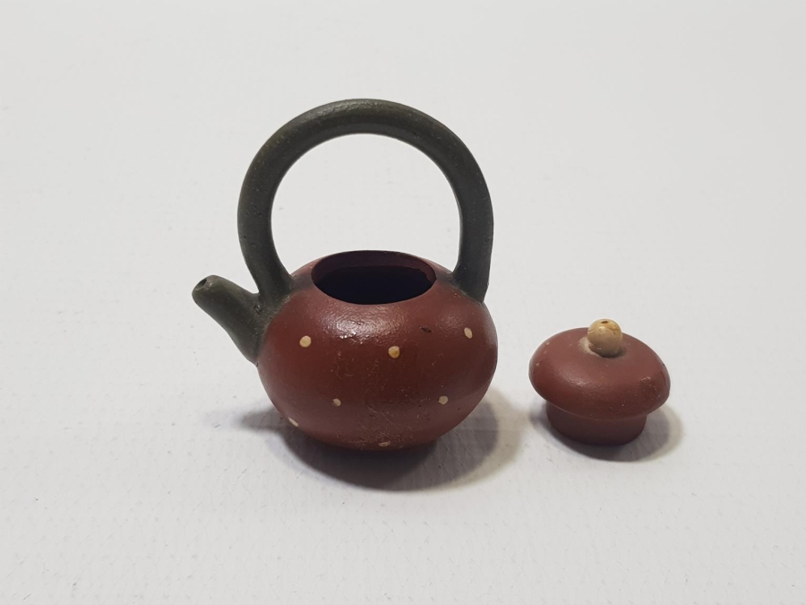 ANTİKA TERRACOTA MİNİ ÇAYDANLIK