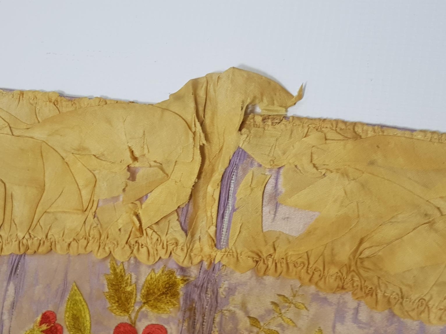 OSMANLI DÖNEMİ İZMİR RUM İŞİ EL İŞLEME İPEK PANO