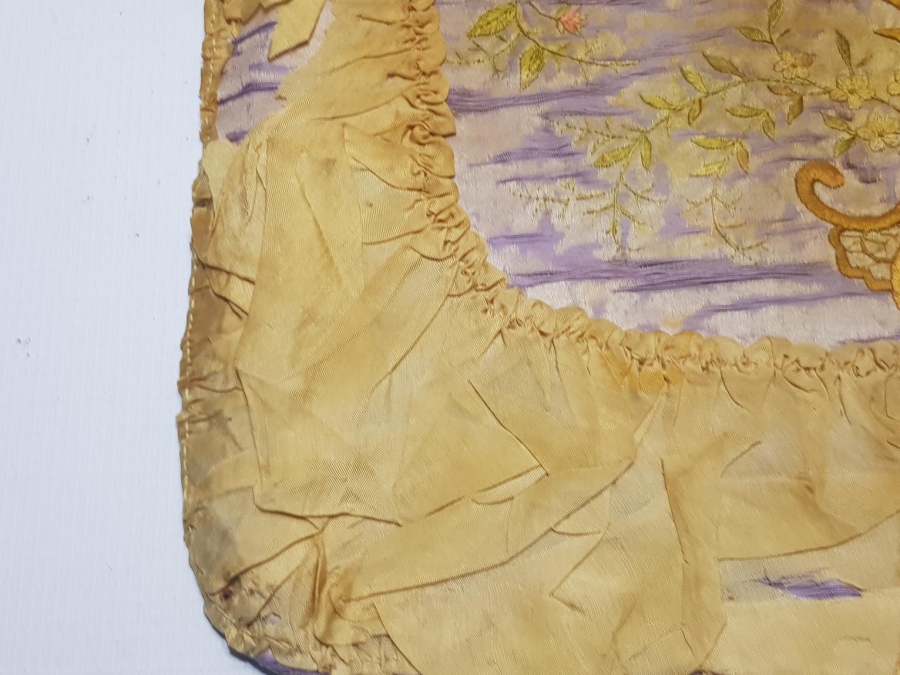 OSMANLI DÖNEMİ İZMİR RUM İŞİ EL İŞLEME İPEK PANO