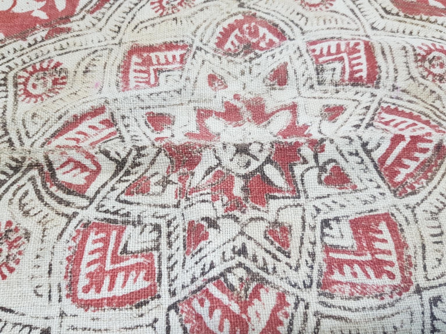 OSMANLI DÖNEMİ KIRKAĞAÇ BASKI KUMAŞ