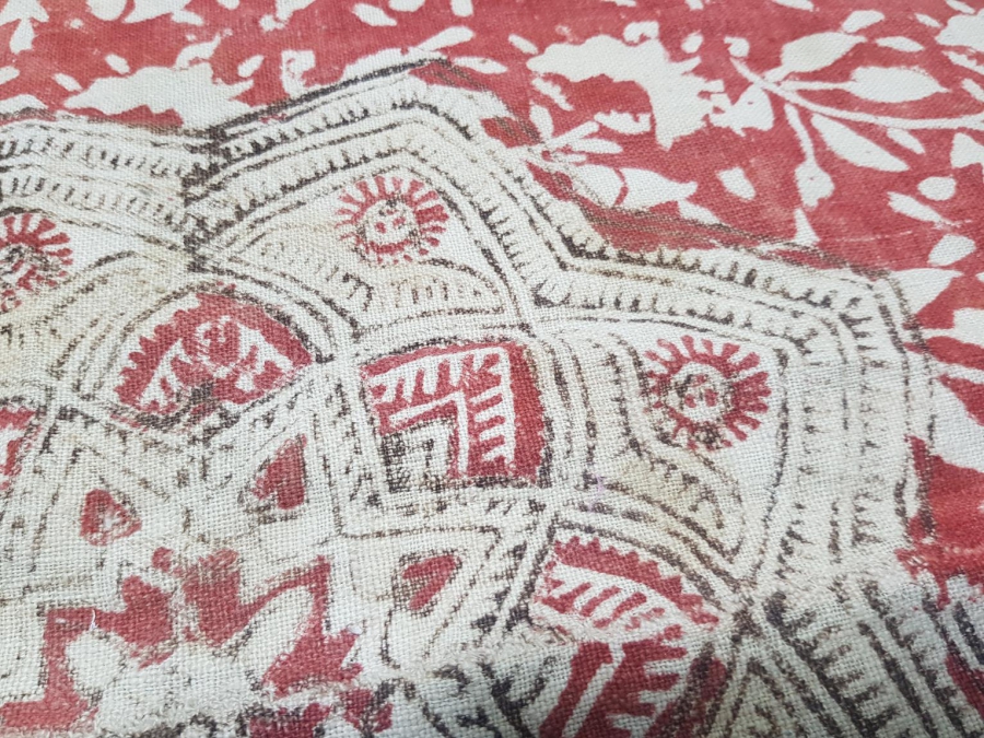 OSMANLI DÖNEMİ KIRKAĞAÇ BASKI KUMAŞ