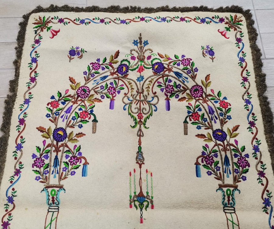 OSMANLI DÖNEMİ TEKKE İŞİ KEÇE SECCADE