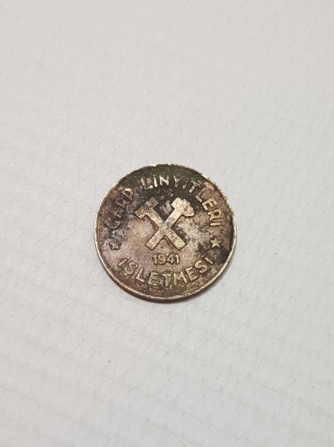 1941 SOMA GARP LİNYİTLERİ İŞLETMESİ 10 KURUŞ NADİR JETON