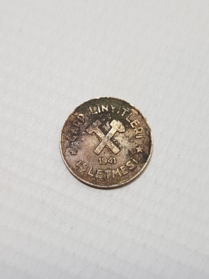 1941 SOMA GARP LİNYİTLERİ İŞLETMESİ 10 KURUŞ NADİR JETON