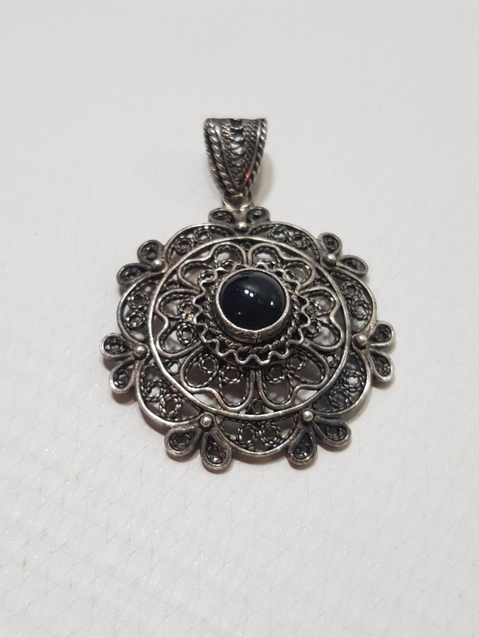 TELKARİ GÜMÜŞ KOLYE UCU