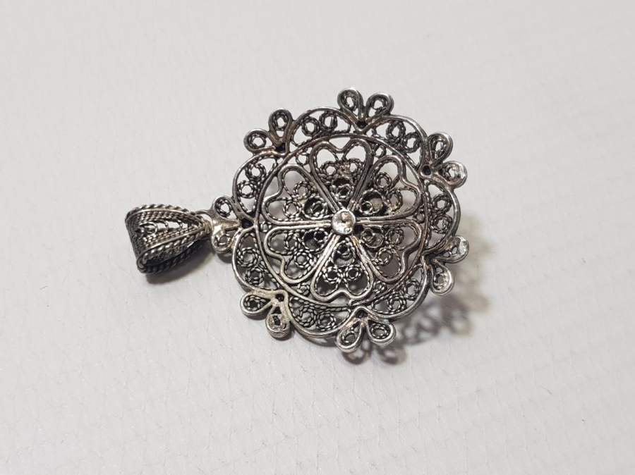 TELKARİ GÜMÜŞ KOLYE UCU