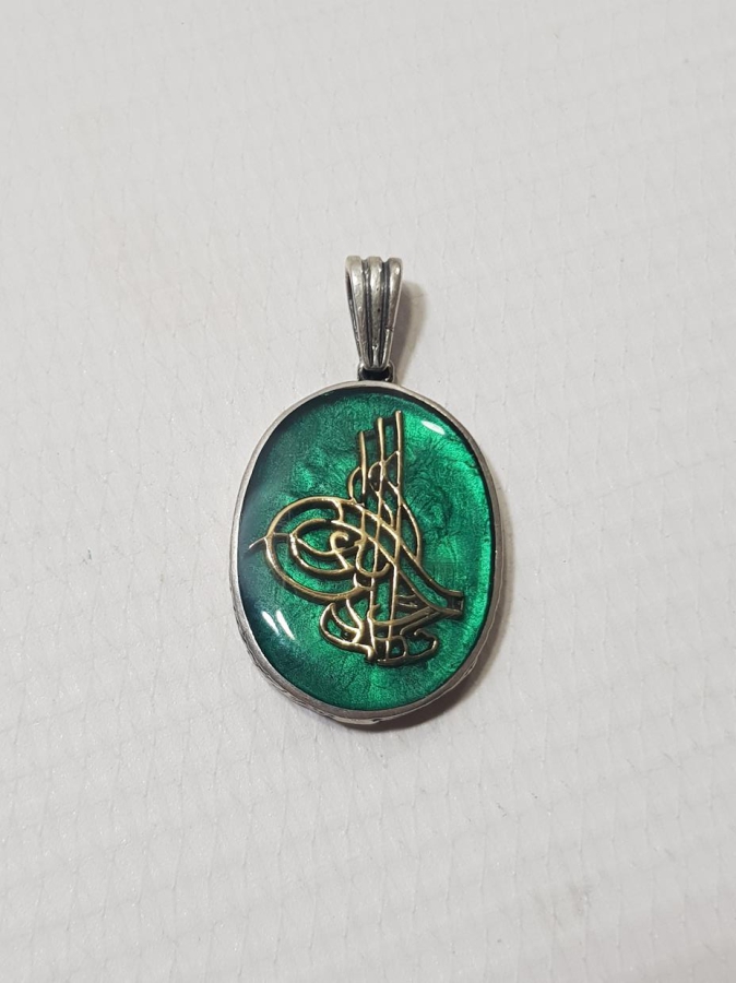 OSMANLI TUĞRALI GÜMÜŞ KOLYE UCU